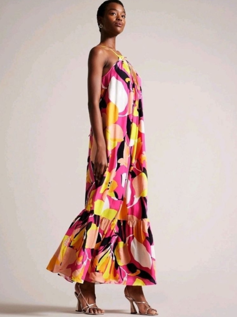 Ted Baker Ikella Strappy Maxi Dress Size 2 Like New
